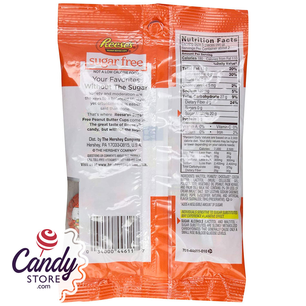 Sugar Free Reeses Peanut Butter Cups 3oz Bag - 12ct CandyStore.com