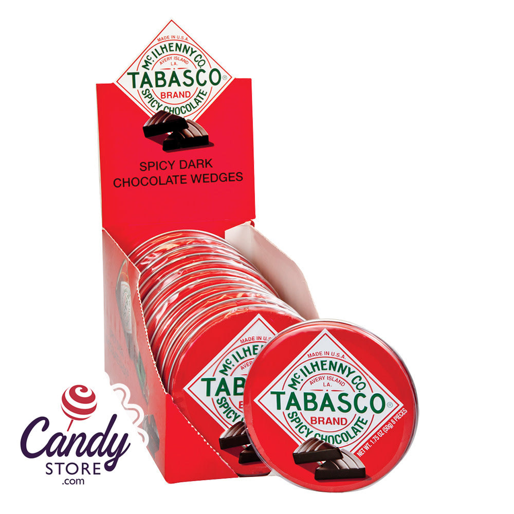 Tabasco Spicy Dark Chocolate Wedges - 12ct Tins