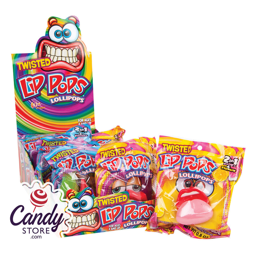 Twisted Lip Pops Lollipops 24ct - CandyStore.com