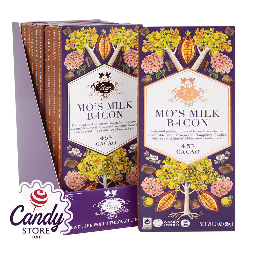 Mo's Bacon Milk Chocolate Vosges Bars- 12ct